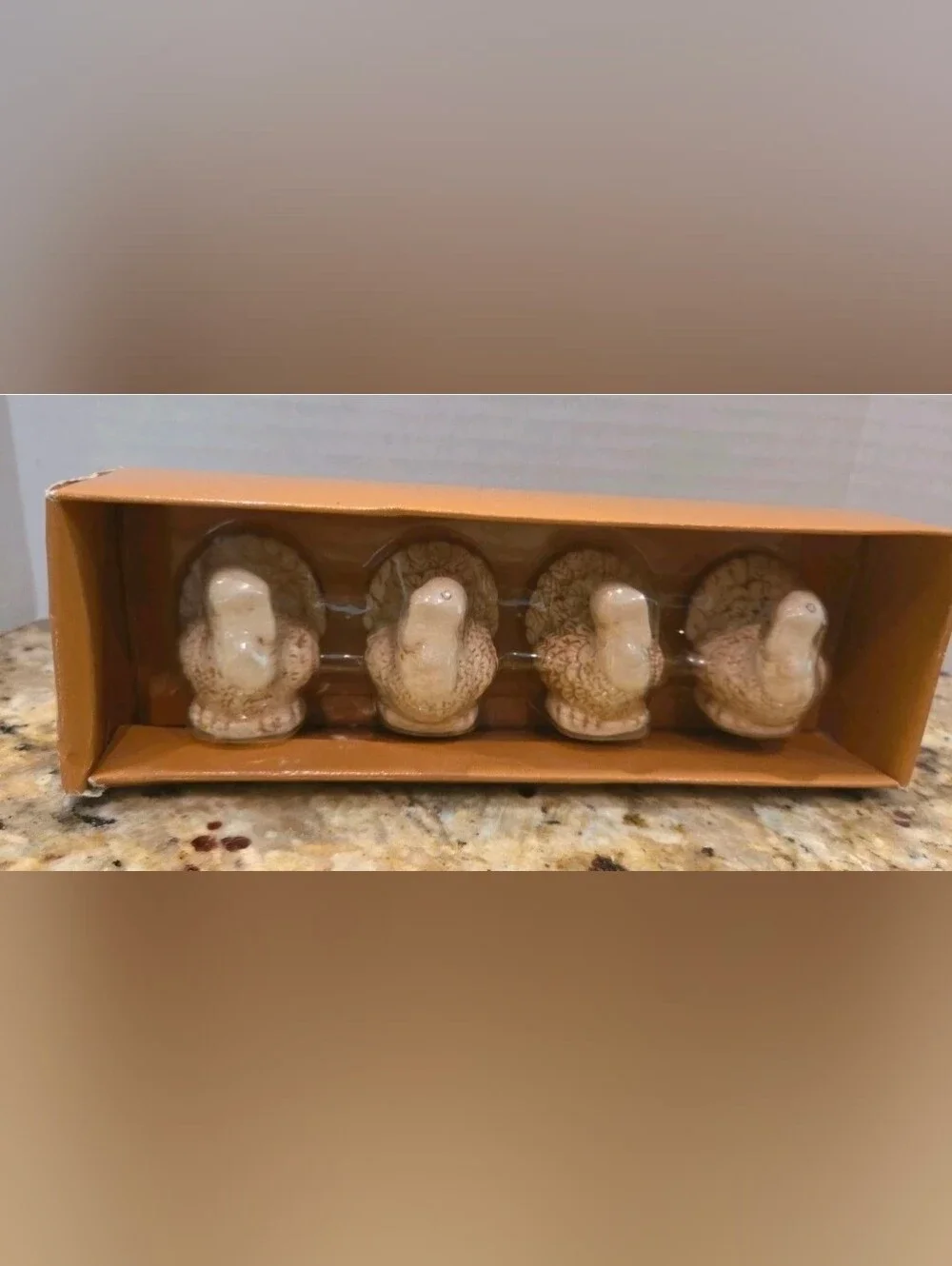 Crate & Barrel Thanksgiving Turkey Salt & Pepper Shakers 1.5